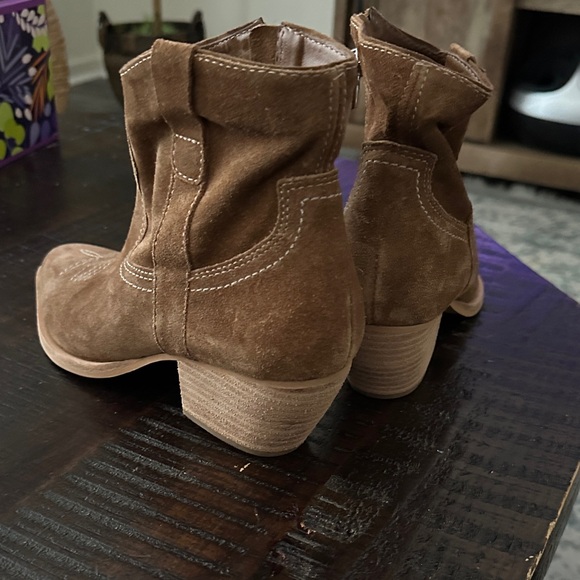 DV by Dolce Vita Tan Suede Ankle Booties - Picture 4 of 12